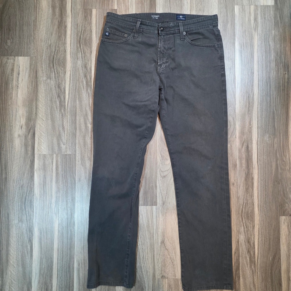 AG Adriano Goldschmied The Everett Slim Straight Grey Pants 32x32 Mens